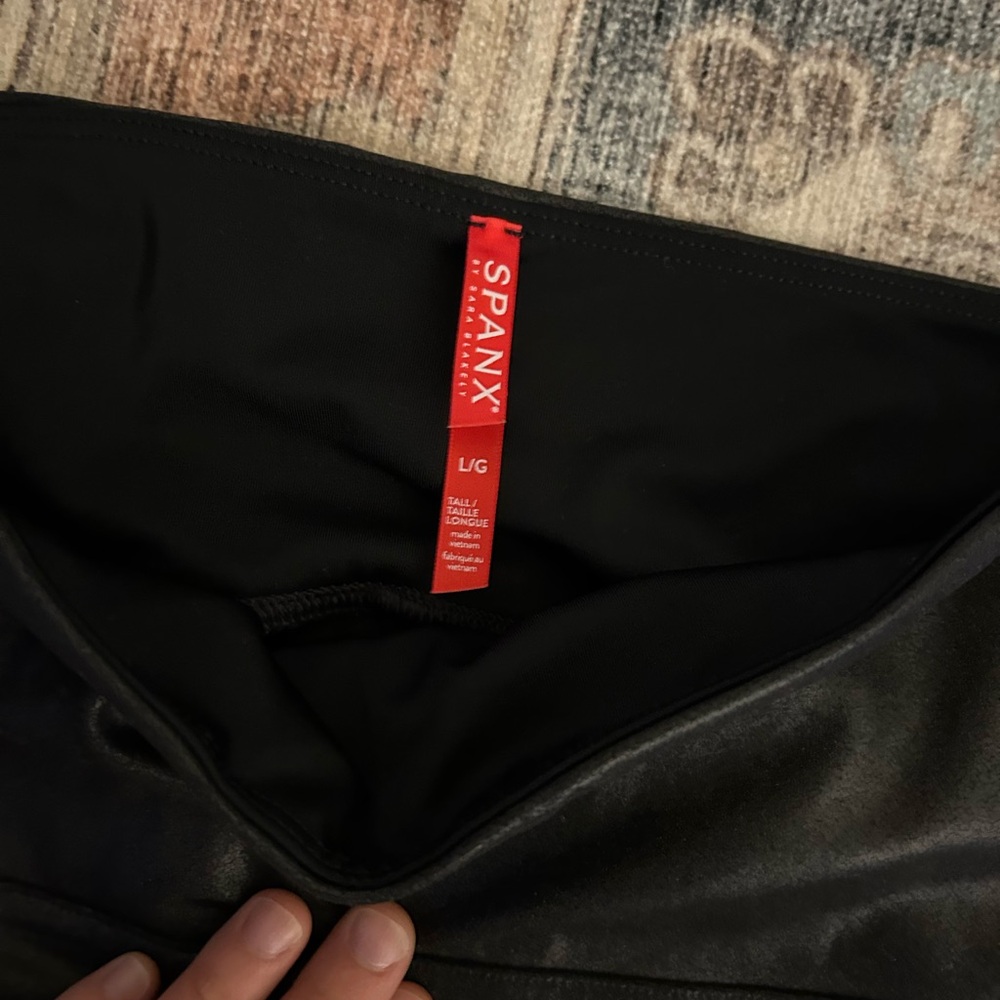 SPANX Shiny Black Leggings
